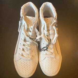 DV Dolce Vita high top white sneakers